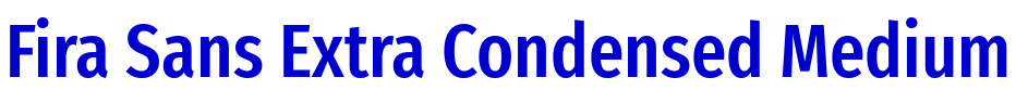 Fira Sans Extra Condensed Medium шрифт